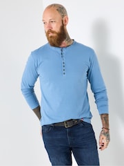 Joe Browns Blue Henley Crew Top - Image 1 of 5
