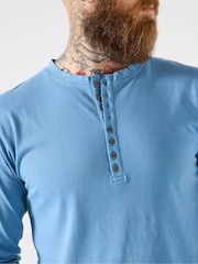 Joe Browns Blue Henley Crew Top - Image 2 of 5