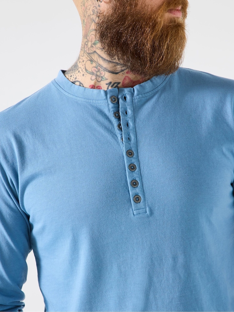 Joe Browns Blue Henley Crew Top - Image 2 of 5