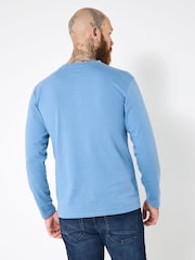 Joe Browns Blue Henley Crew Top - Image 4 of 5
