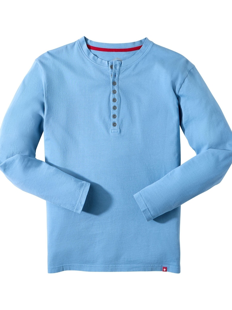 Joe Browns Blue Henley Crew Top - Image 5 of 5