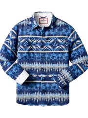 Joe Browns Blue Blue Aztec Pattern Shirt - Image 6 of 7