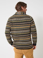 Joe Browns Green Fairisle Pattern Shawl Cardigan - Image 4 of 8