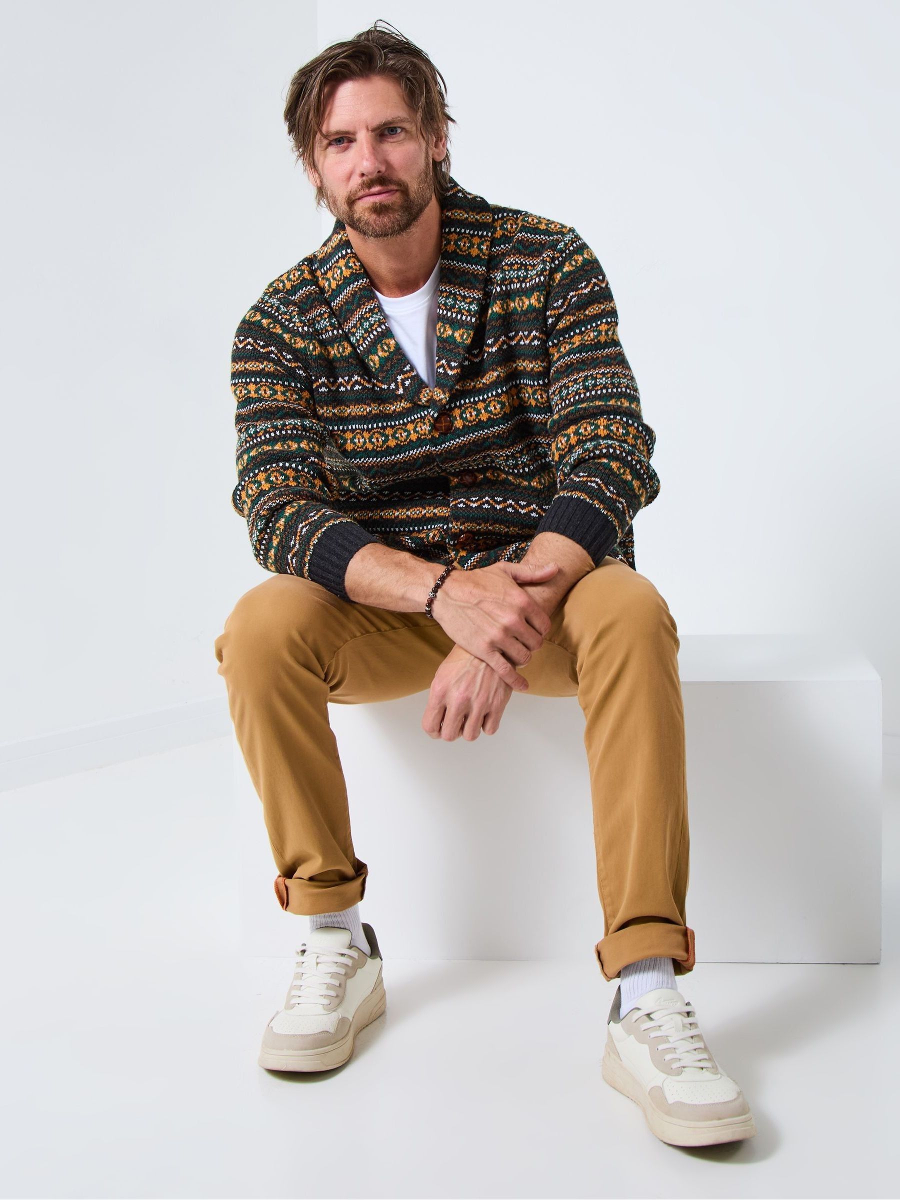 Buy Joe Browns Green Fairisle Pattern Shawl Cardigan from Next USA