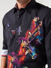 Joe Browns Black Music Band Print Shirt - Image 2 of 6