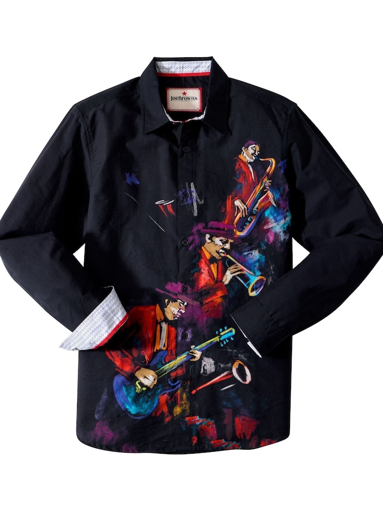 Joe Browns Black Music Band Print Shirt - Image 6 of 6