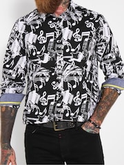 Joe Browns Black Musical Note Shirt - Image 2 of 5