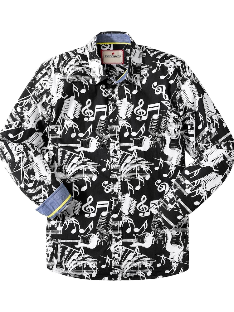 Joe Browns Black Musical Note Shirt - Image 5 of 5 Joe Browns Black Musical Note Shirt - Image 5 of 5