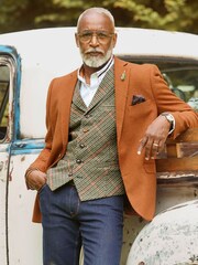 Joe Browns Green Patterned Lining Waistcoat - Image 4 of 7