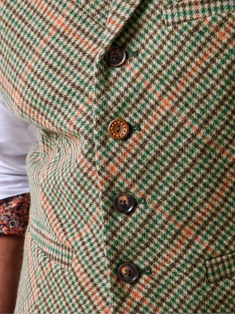 Joe Browns Green Patterned Lining Waistcoat - Image 7 of 7 Joe Browns Green Patterned Lining Waistcoat - Image 7 of 7