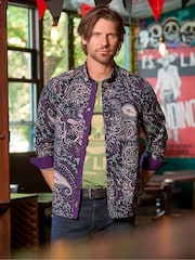 Joe Browns Purple Paisley Print Shirt - Image 1 of 6