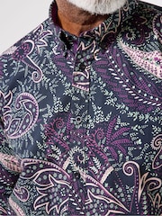 Joe Browns Purple Paisley Print Shirt - Image 3 of 6