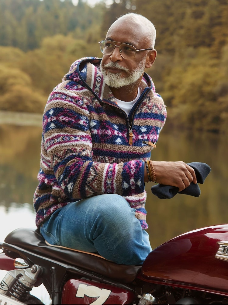 Joe Browns Blue Cosy Fleece Hoodie - Image 1 of 6 Joe Browns Blue Cosy Fleece Hoodie - Image 1 of 6
