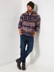 Joe Browns Blue Cosy Fleece Hoodie - Image 2 of 6