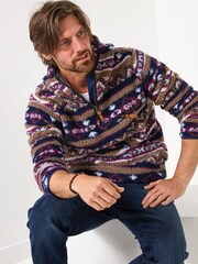 Joe Browns Blue Cosy Fleece Hoodie - Image 4 of 6