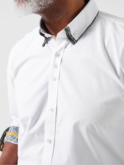 Joe Browns White Contrast Trim Triple Collar Shirt - Image 2 of 6