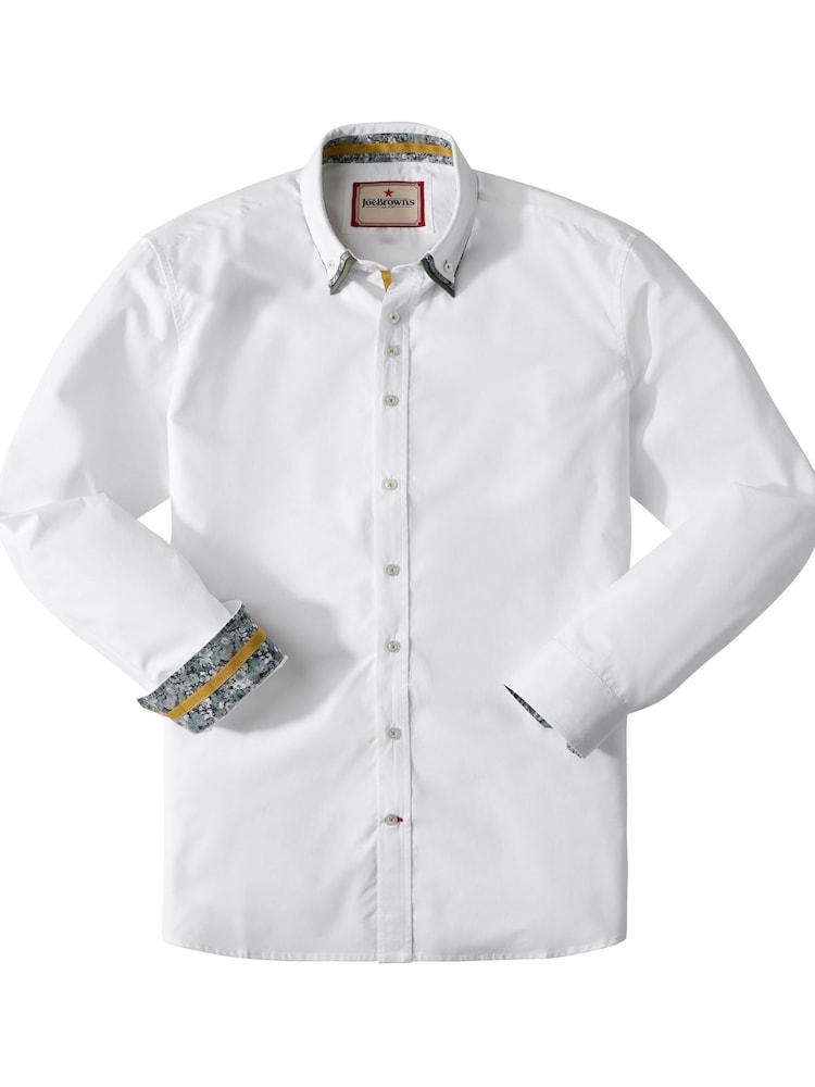 Joe Browns White Contrast Trim Triple Collar Shirt - Image 6 of 6