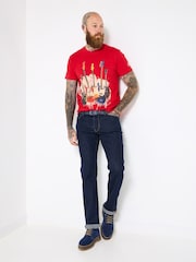 Joe Browns Red Music Lovers T-Shirt - Image 1 of 5
