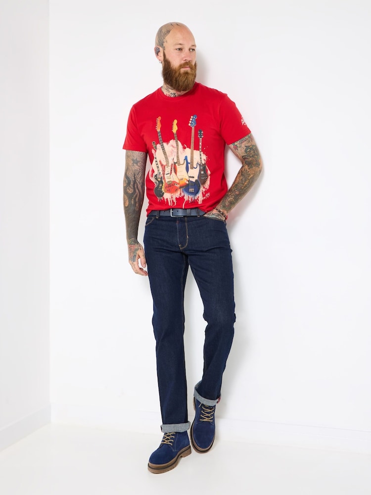 Joe Browns Red Music Lovers T-Shirt - Image 1 of 5