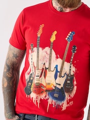 Joe Browns Red Music Lovers T-Shirt - Image 2 of 5