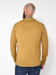 Joe Browns Yellow Pocketed Long Sleeve Henley T-Shirt - Image 5 of 7