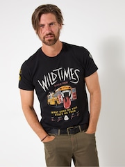 Joe Browns Black Tour Bus Retro T-Shirt - Image 1 of 7