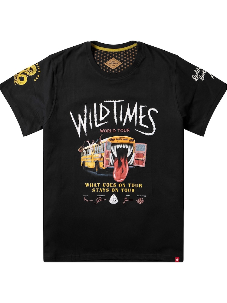 Joe Browns Black Tour Bus Retro T-Shirt - Image 7 of 7