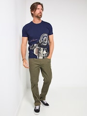Joe Browns Green Herringbone Straight Fit Trousers - Image 3 of 5