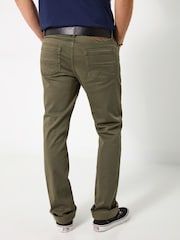 Joe Browns Green Herringbone Straight Fit Trousers - Image 4 of 5