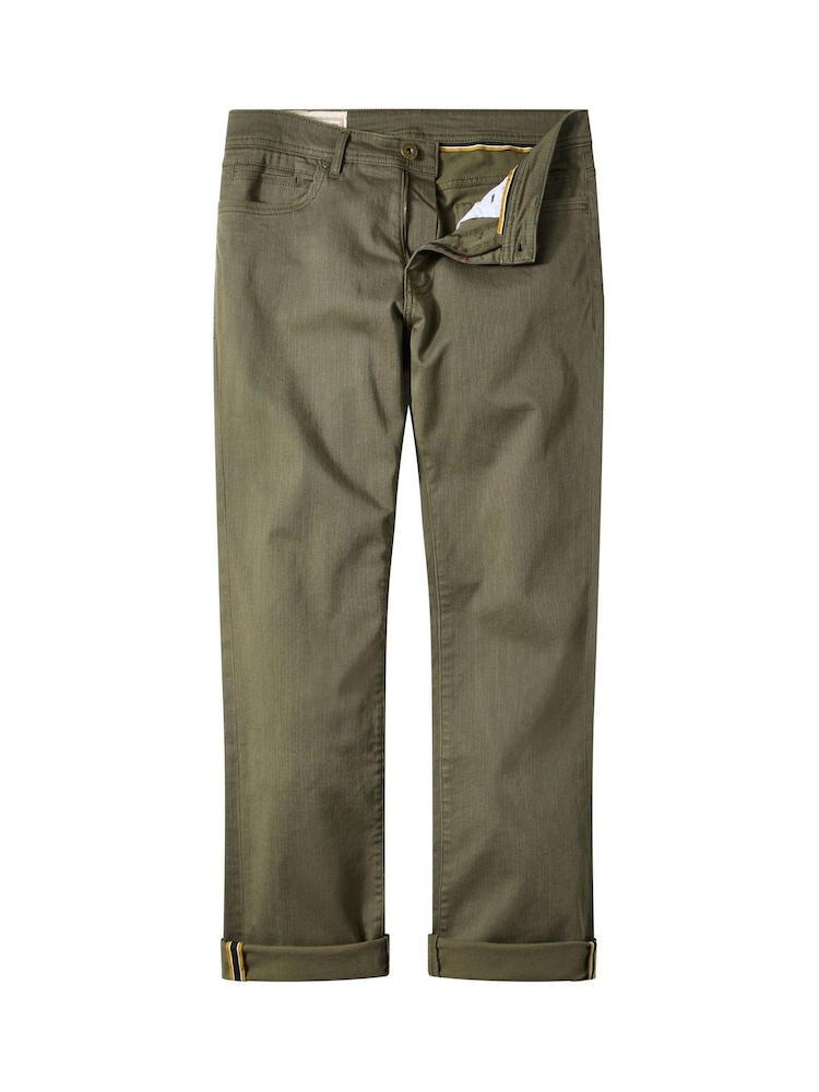Joe Browns Green Herringbone Straight Fit Trousers - Image 5 of 5 Joe Browns Green Herringbone Straight Fit Trousers - Image 5 of 5