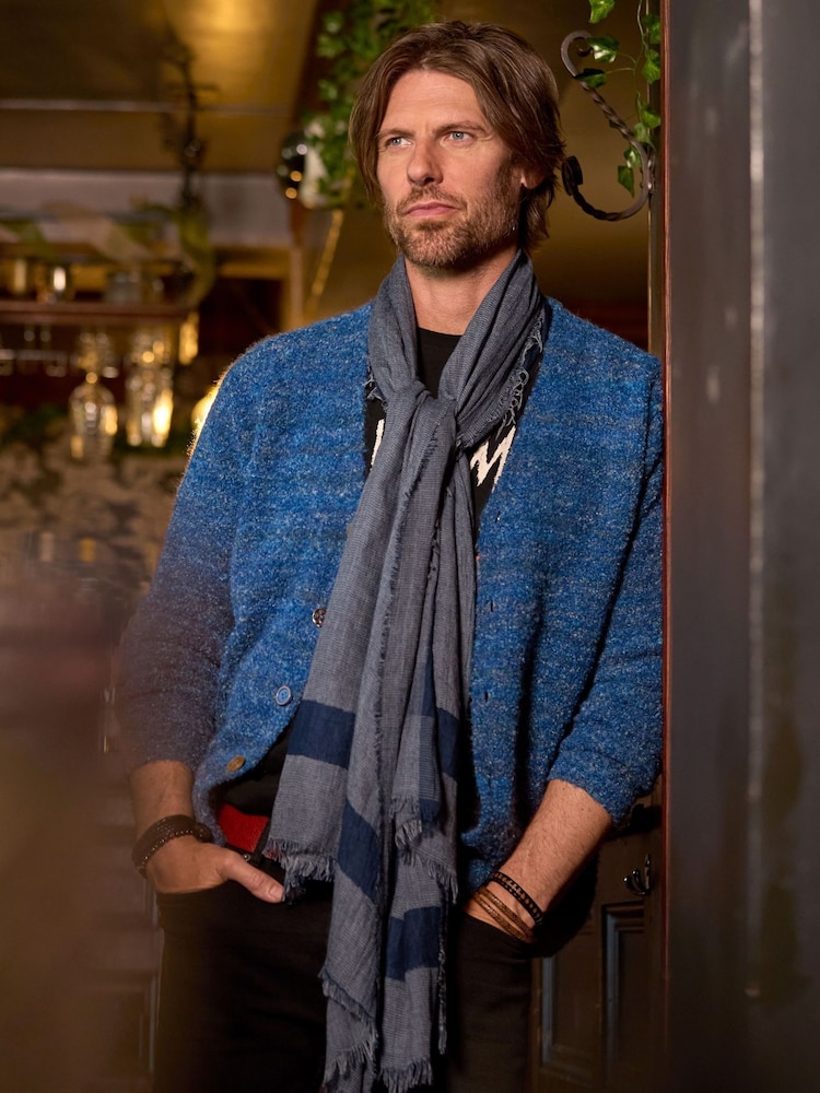 Joe Browns Blue V-Neck Knit Cardigan - Image 1 of 7