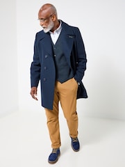 Joe Browns Blue Double-Breasted Coat - Image 5 of 8