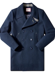 Joe Browns Blue Double-Breasted Coat - Image 8 of 8