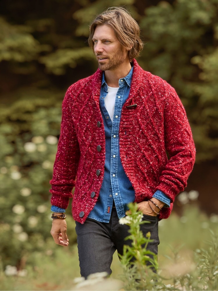 Joe Browns Red Toggle Cable Cardigan - Image 1 of 6