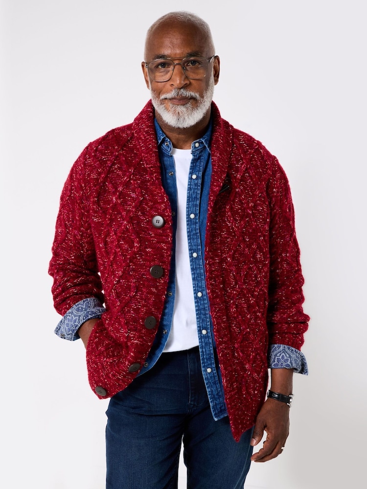 Joe Browns Red Toggle Cable Cardigan - Image 2 of 6