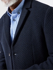 Joe Browns Blue Unlined Waffle Textured Blazer - Image 5 of 7
