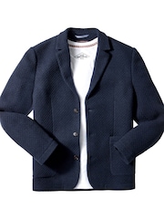 Joe Browns Blue Unlined Waffle Textured Blazer - Image 7 of 7