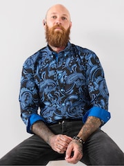 Joe Browns Blue Pop Of Paisley Long Sleeve Shirt - Image 2 of 6
