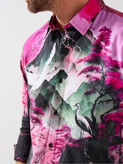 Joe Browns Pink Bold Artwork Print Shirt - Image 3 of 6