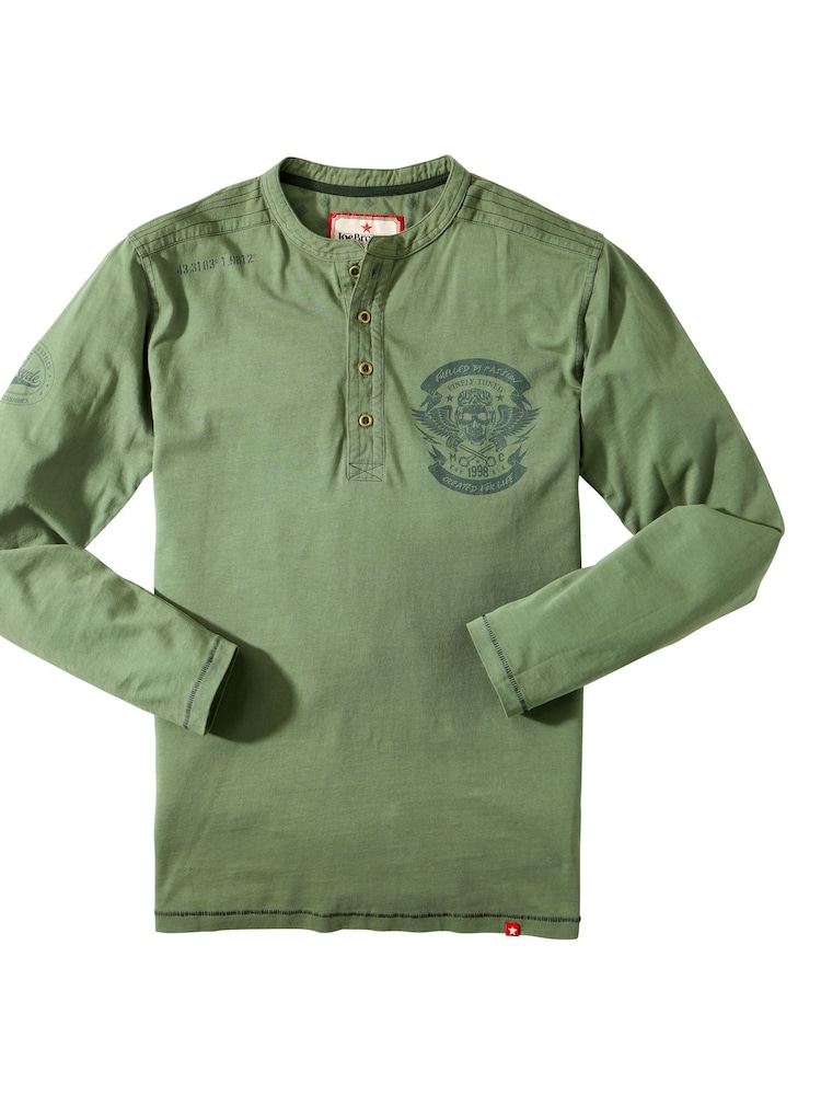Joe Browns Green Button Henley T-Shirt - Image 7 of 7 Joe Browns Green Button Henley T-Shirt - Image 7 of 7