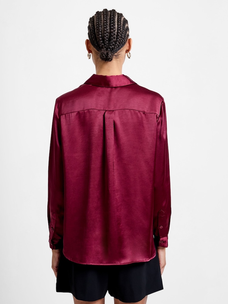 French Connection Irina Satin Long Sleeves Shirt - صورة 2 من 4