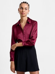 French Connection Irina Satin Long Sleeves Shirt - صورة 3 من 4