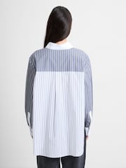 French Connection White Cambria Cotton Striped Shirt - Image 2 of 6