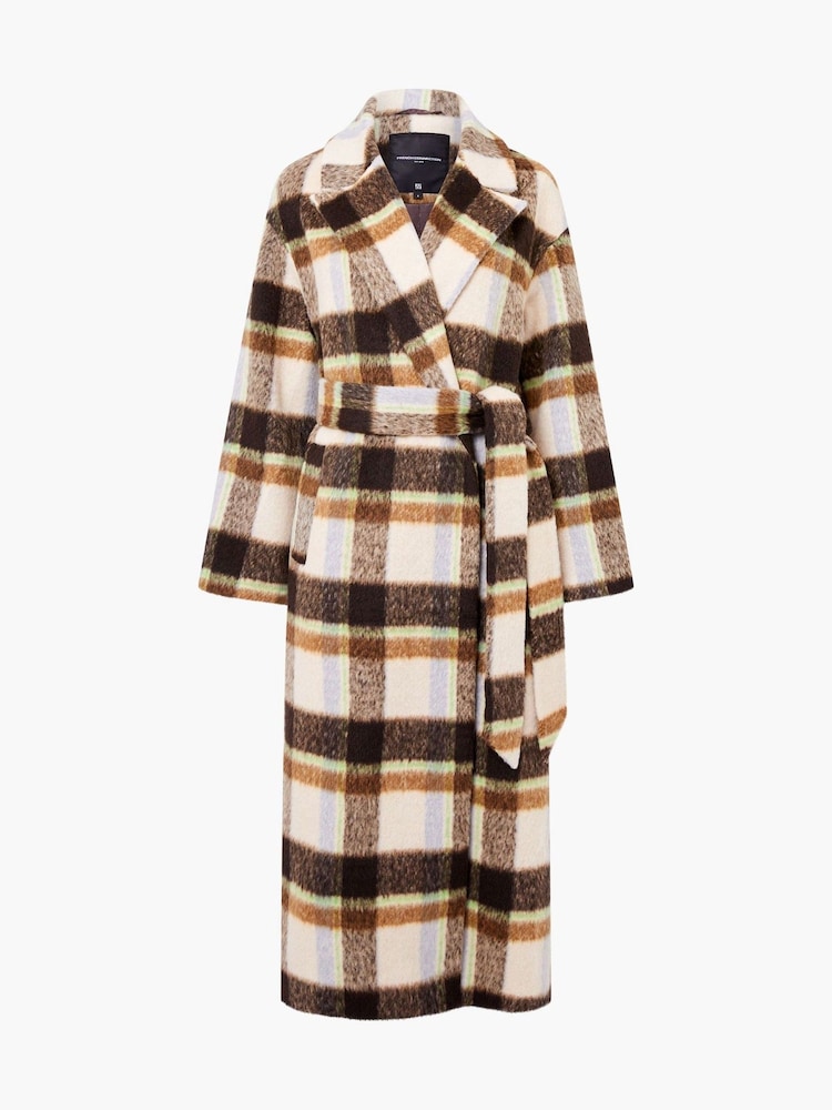 French Connection Brown Remi Belted Coat - Image 1 of 1 French Connection Brown Remi Belted Coat - Image 1 of 1