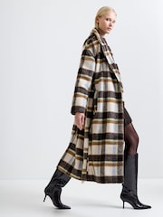 French Connection Brown Remi Belted Coat - Image 7 of 7