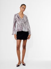 French Connection Red Ziggy Lara Viscose Top - Image 1 of 4