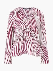 French Connection Red Ziggy Lara Viscose Top - Image 4 of 4