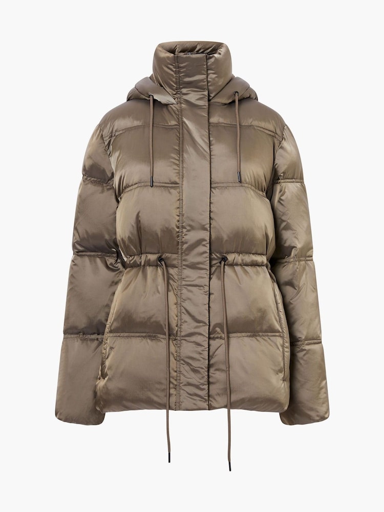 French Connection Green Kendra Nylon Puffer Jacket - Image 4 of 4