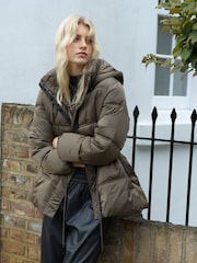 French Connection Green Kendra Nylon Puffer Jacket - Image 5 of 8