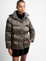 French Connection Green Kendra Nylon Puffer Jacket - Image 6 of 8